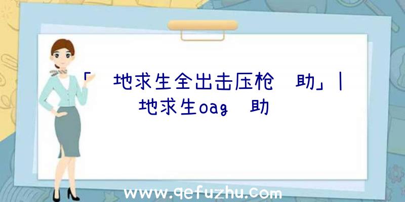 「绝地求生全出击压枪辅助」|绝地求生oag辅助